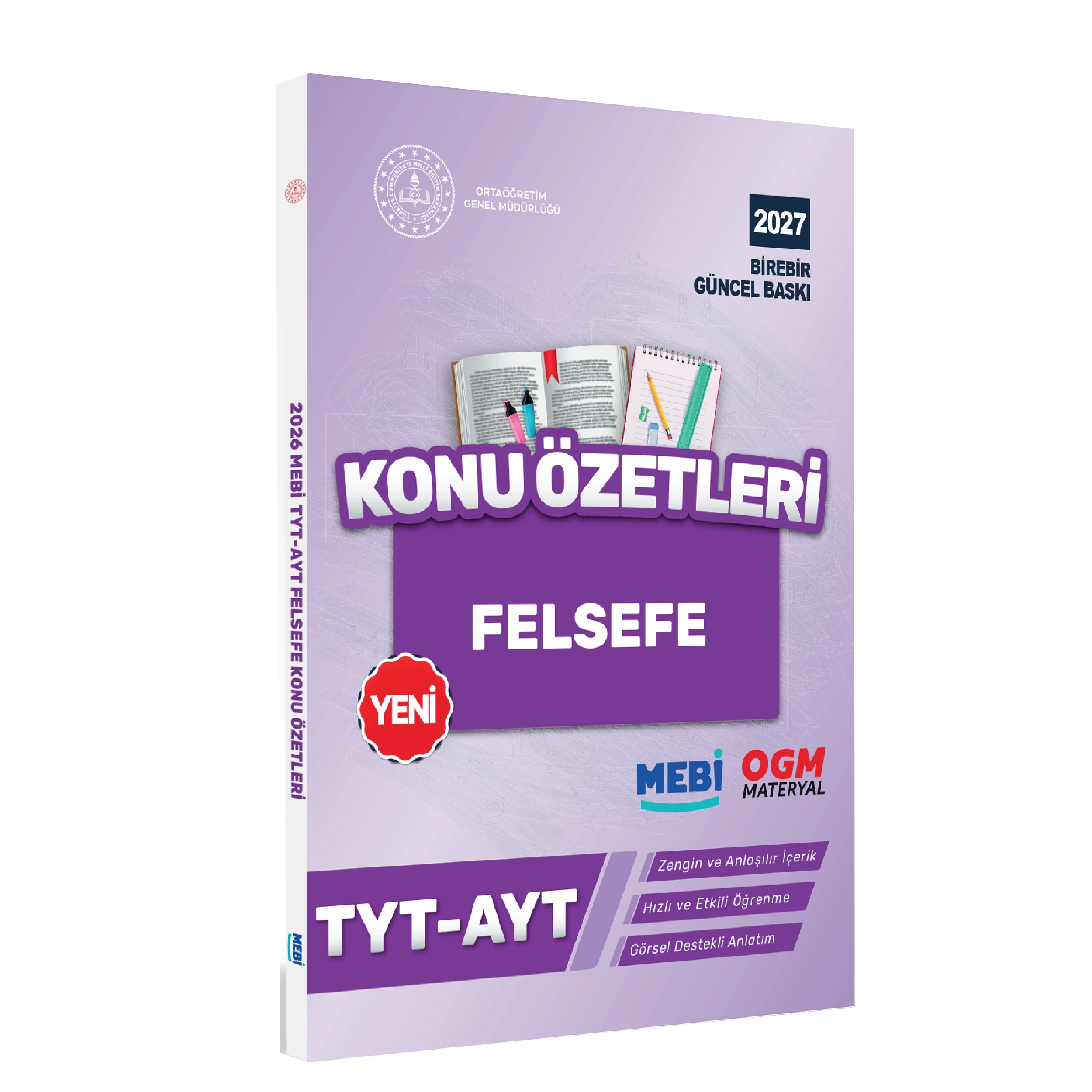 2027 YKS-TYT MEBİ-OGM Felsefe Pratik Konu Özet Kitabı RENKLİ A4 Boyut Görsel Destekli BASKI ÜCRETİ