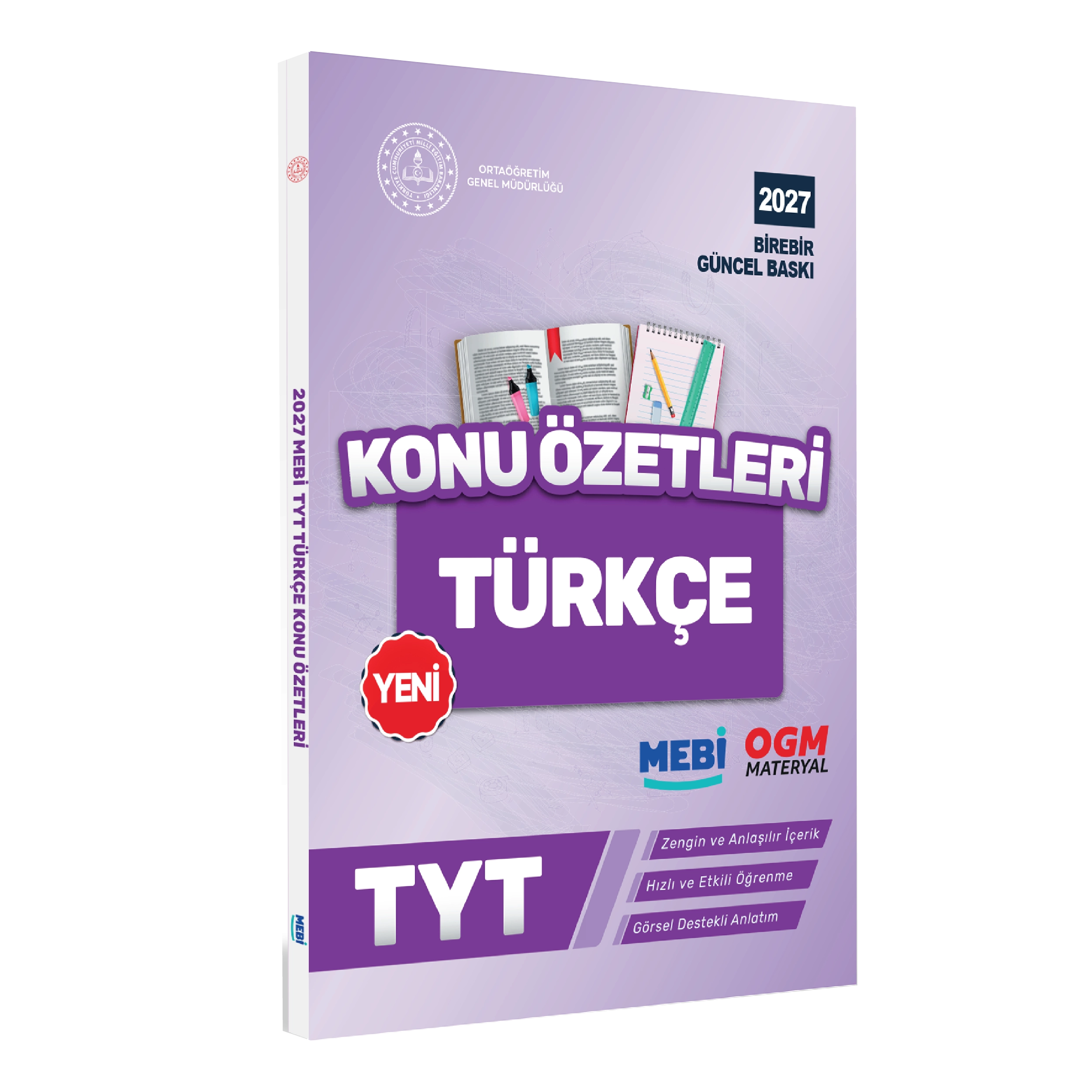 2027 YKS-TYT MEBİ-OGM Türkçe Pratik Konu Özet Kitabı RENKLİ A4 Boyut Görsel Destekli BASKI ÜCRETİ