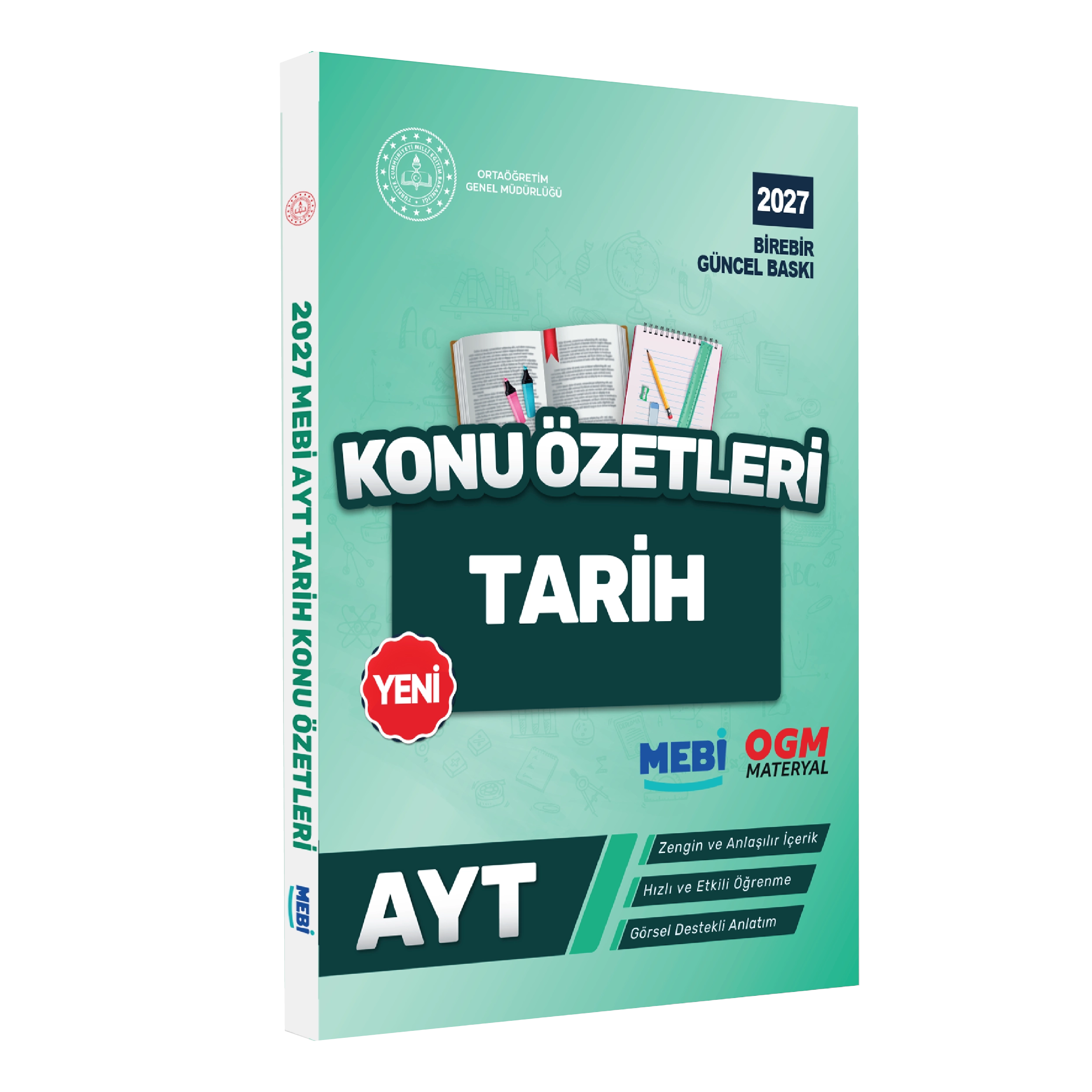 2027 YKS-AYT MEBİ-OGM Tarih Pratik Konu Özet Kitabı RENKLİ A4 Boyut Görsel Destekli BASKI ÜCRETİ