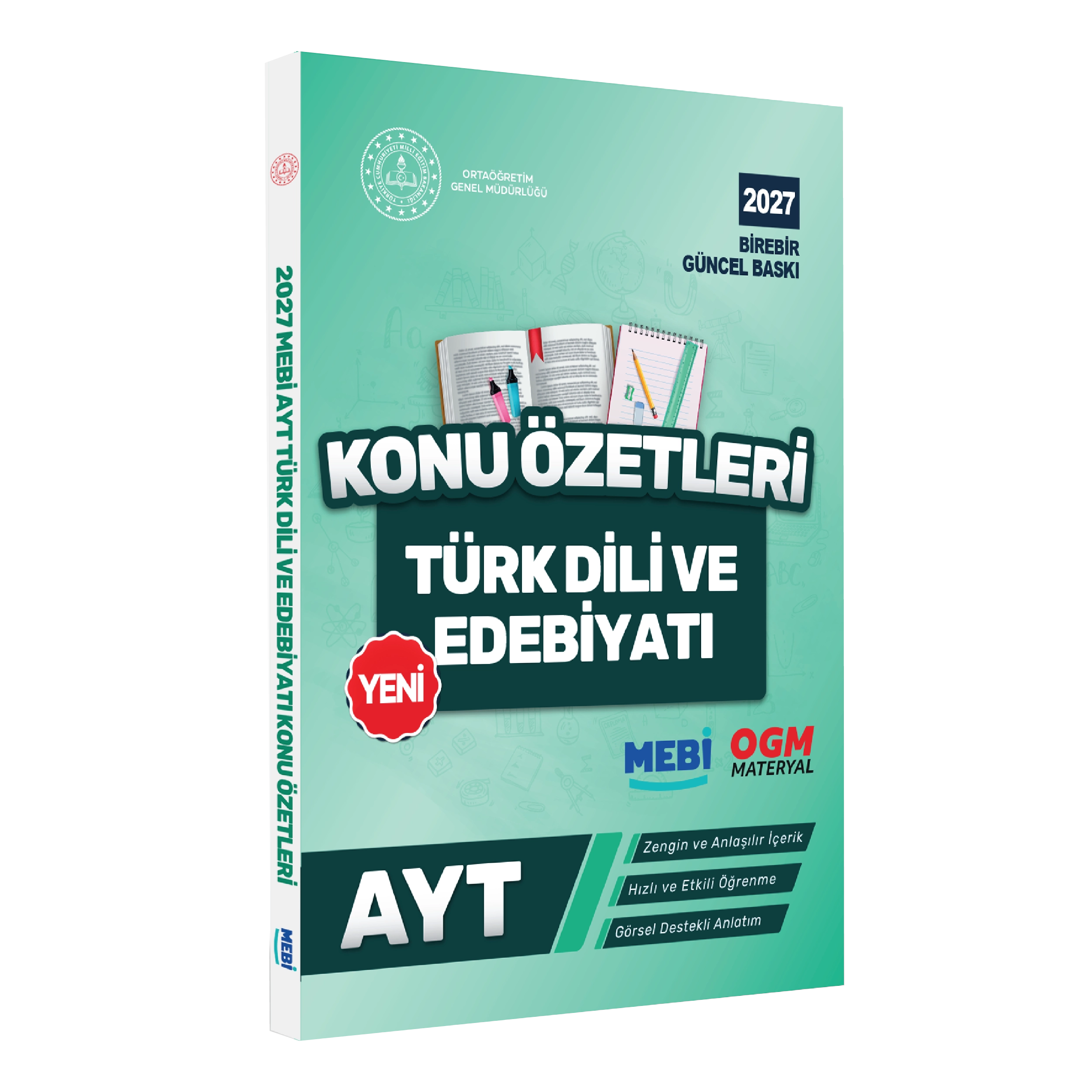 2027 YKS-AYT MEBİ-OGM Türk Dili ve Edebiyatı Pratik Konu Özet Kitabı RENKLİ A4 Boyut BASKI ÜCRETİ