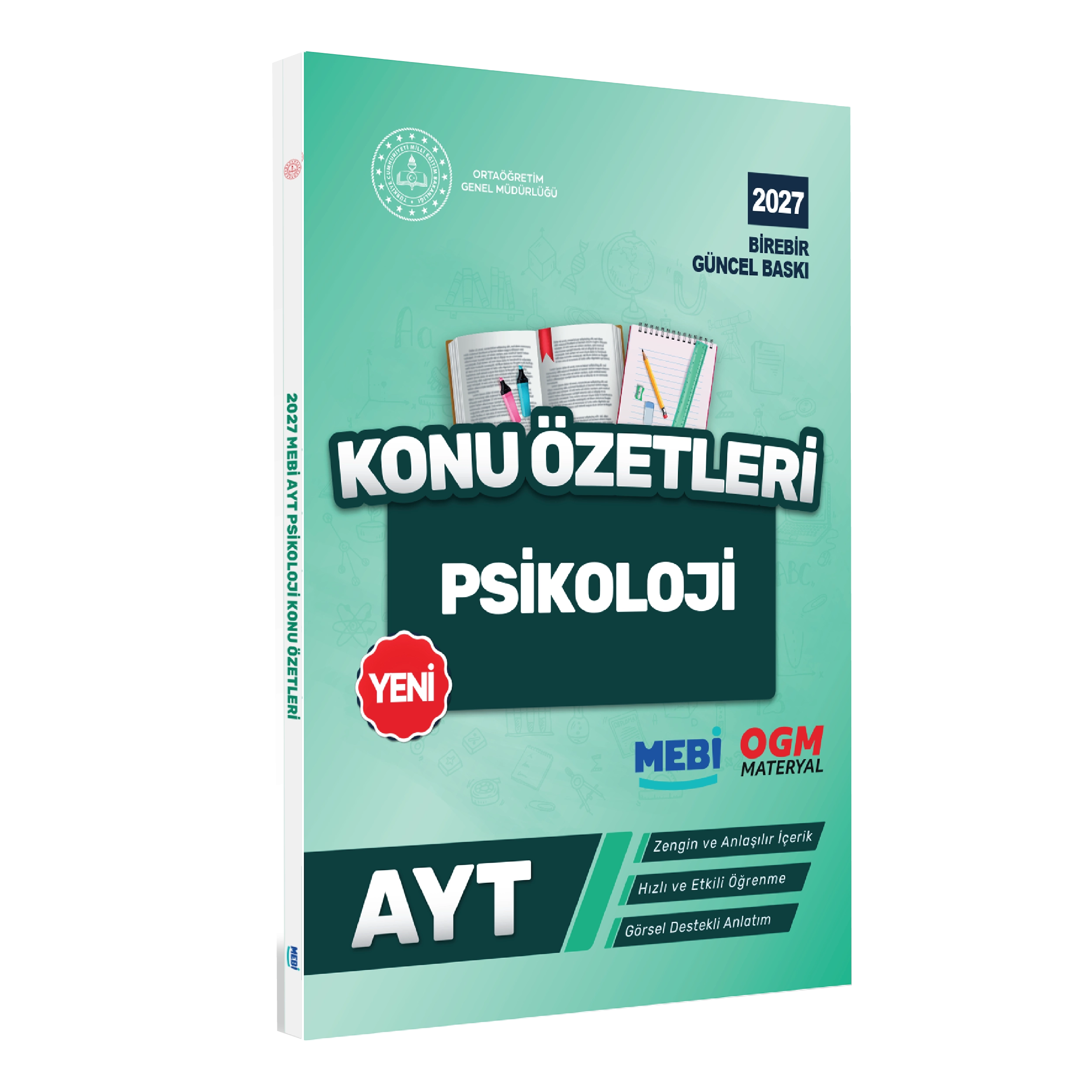 2027 YKS-AYT MEBİ-OGM Psikoloji Pratik Konu Özet Kitabı RENKLİ A4 Boyut Görsel Destekli BASKI ÜCRETİ
