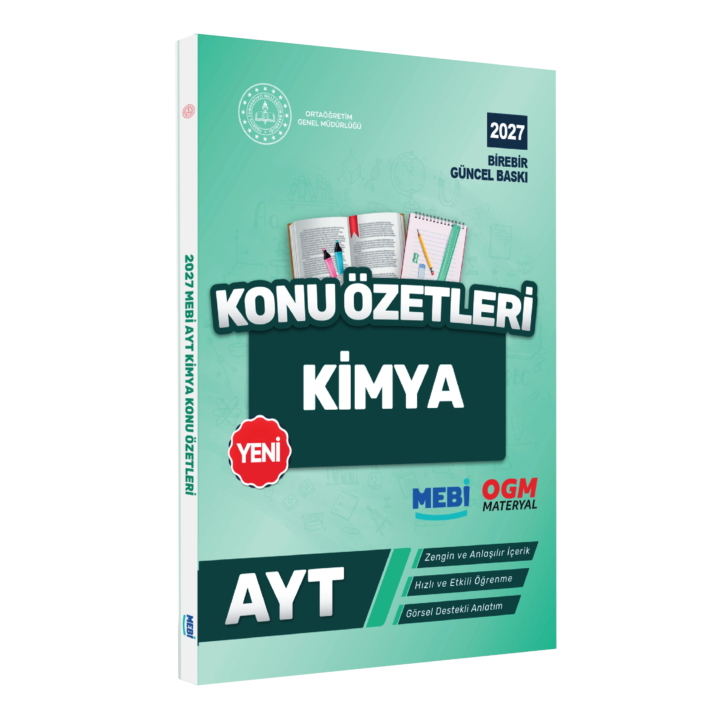 2027 YKS-AYT MEBİ-OGM Kimya Pratik Konu Özet Kitabı RENKLİ A4 Boyut Görsel Destekli BASKI ÜCRETİ