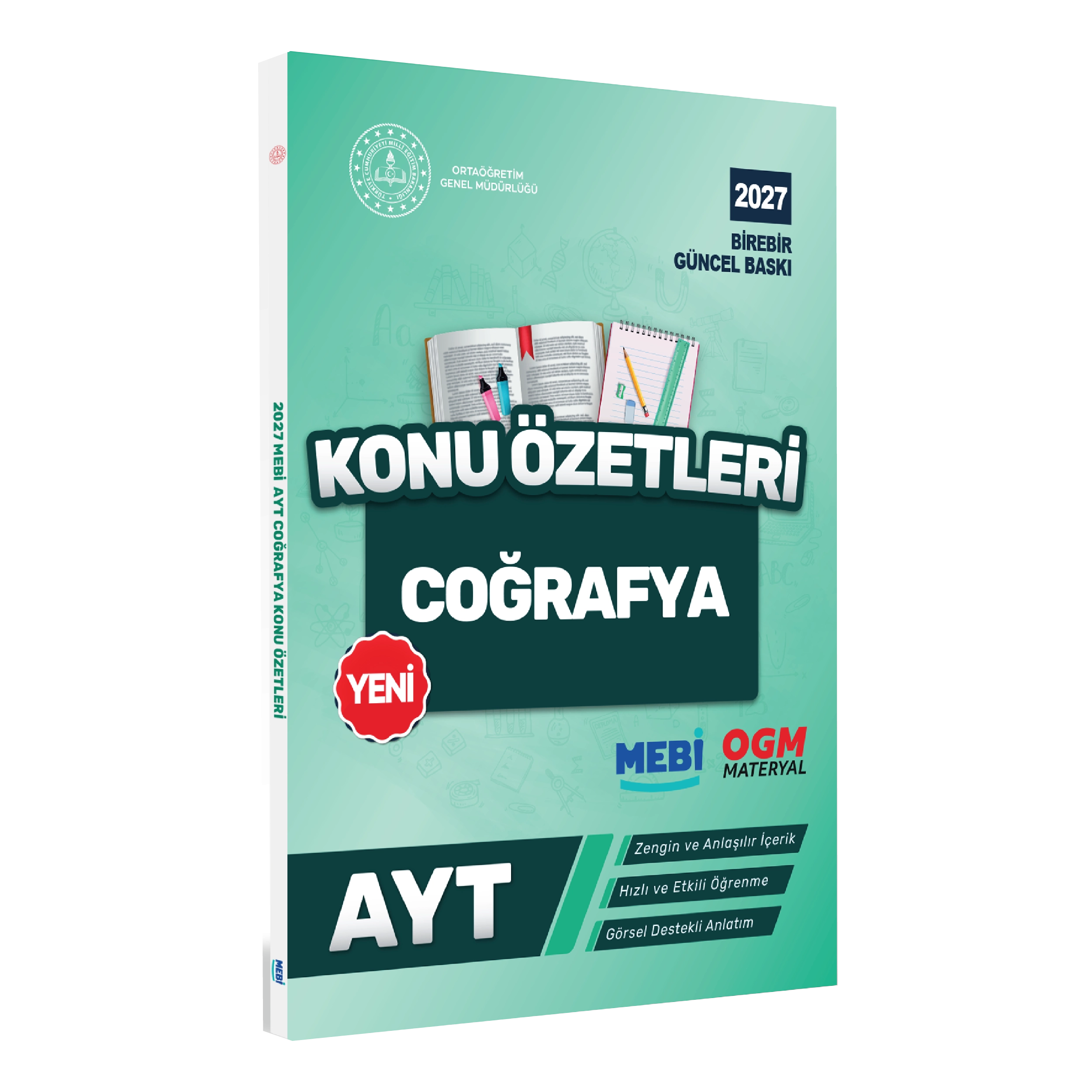 2027 YKS-AYT MEBİ-OGM Coğrafya Pratik Konu Özet Kitabı RENKLİ A4 Boyut Görsel Destekli BASKI ÜCRETİ