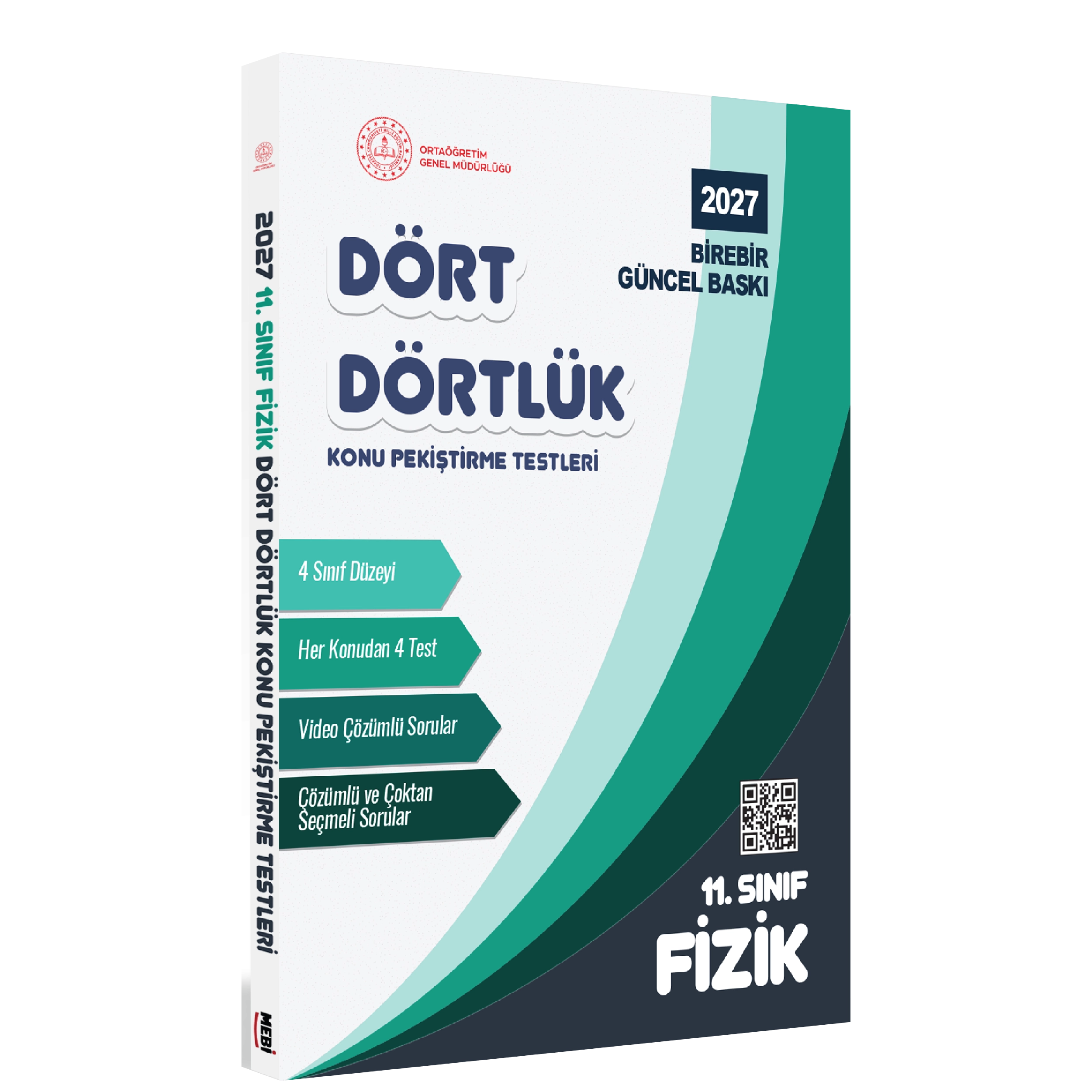 2027 MEBİ-OGM 11. Sınıf Dört Dörtlük Fizik Pekiştirme Testi A4 Renkli Soru Bankası BASKI ÜCRETİ