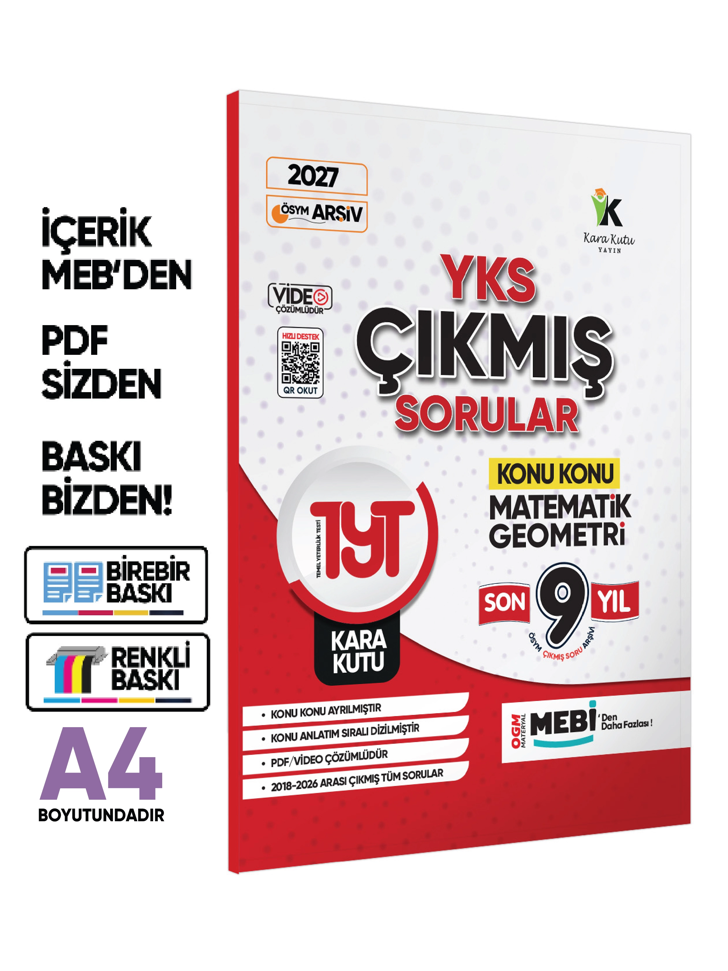 2027 YKS-TYT Matematik-Geometri ÖSYM Çıkmış Soru Bankası Konu Konu Son 9 Yıl Video/PDF Çözümlü