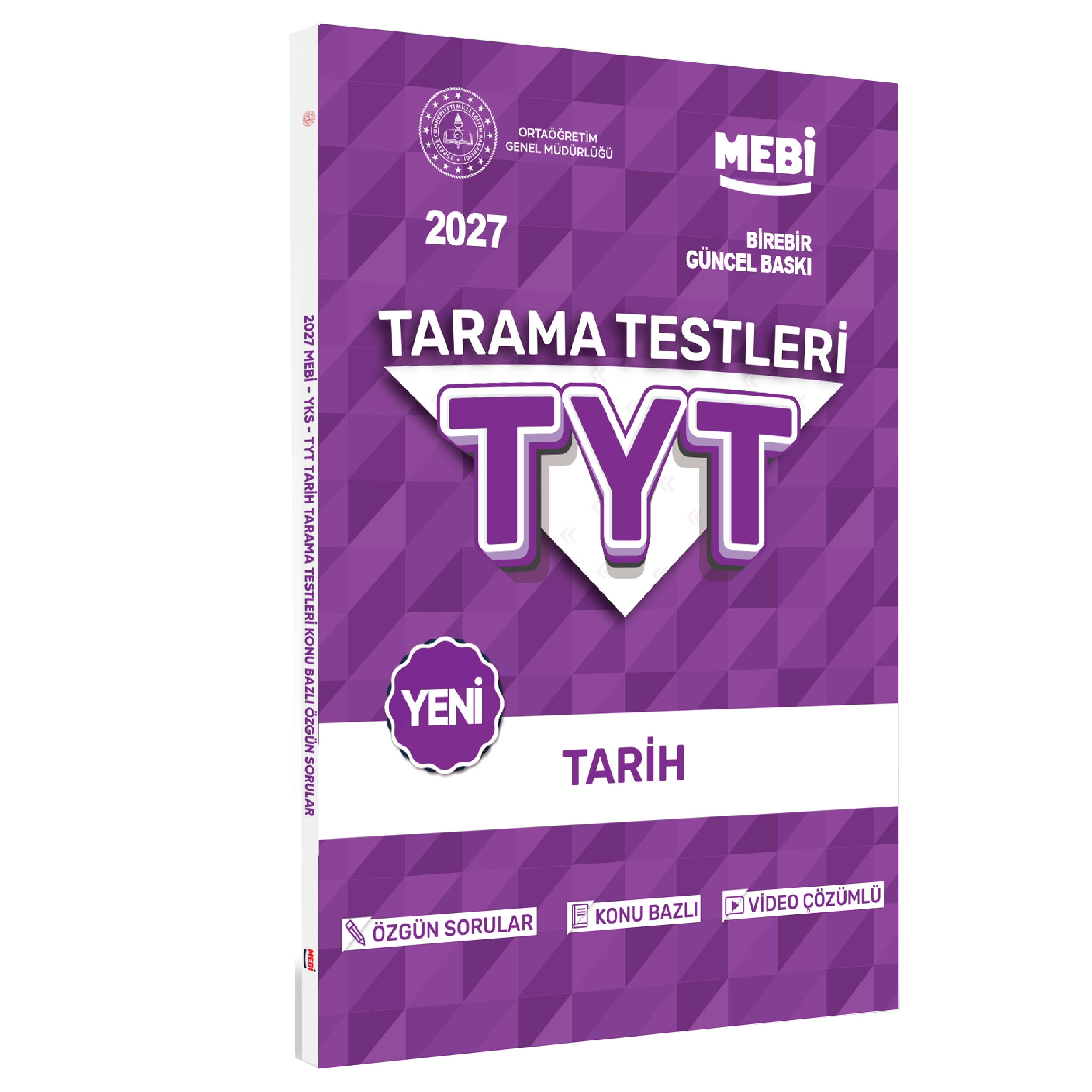 2027 YKS-TYT MEBİ-OGM Tarih Özgün Tarama Testleri Kitabı A4 Boyut Renkli Görsel BASKI ÜCRETİ