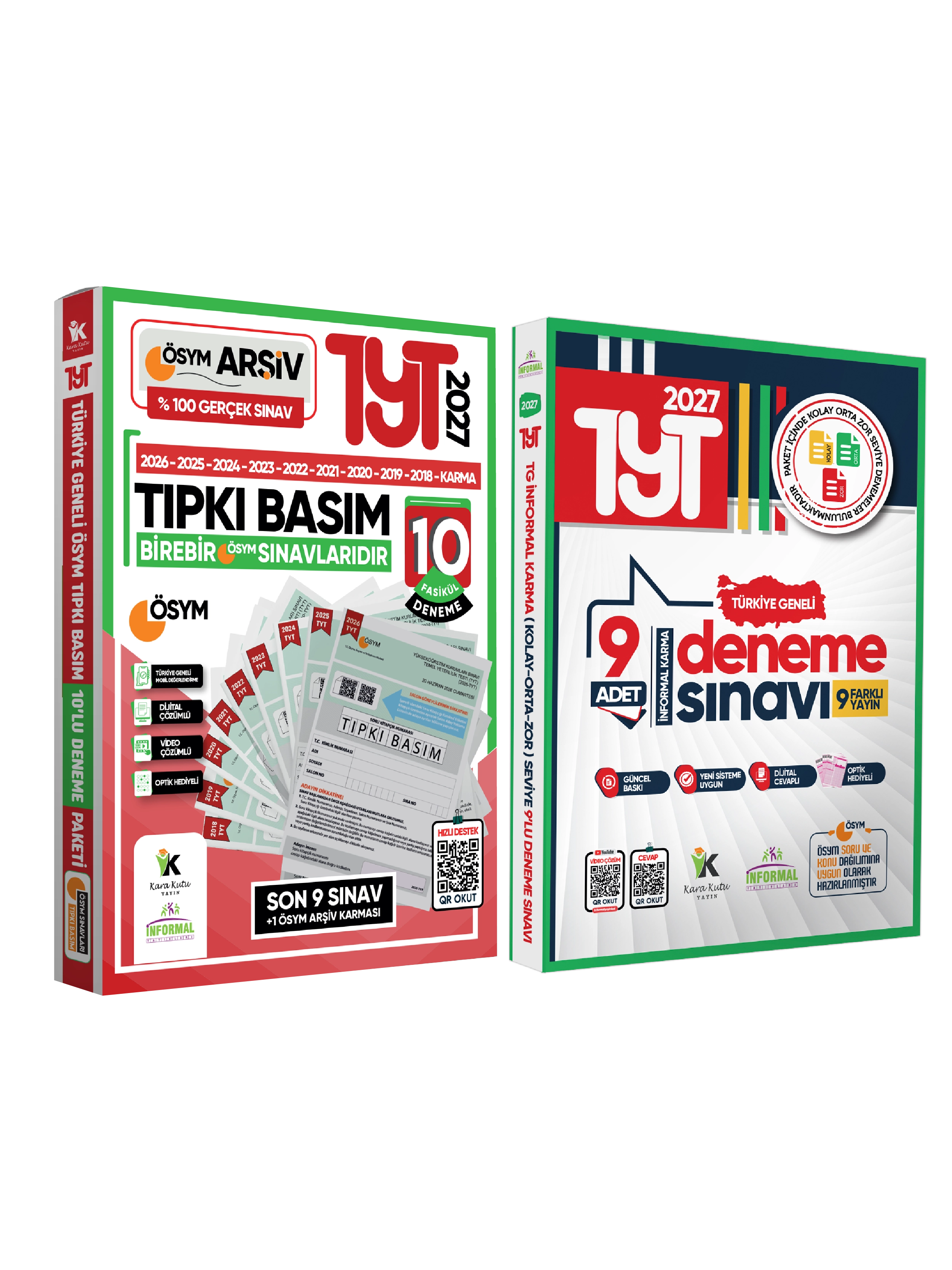 2027 YKS-TYT Ösym Çıkmış Soru 10lu Tıpkı Basım ve Kurumsal 9lu Özgün Paket Deneme Türkiye Geneli