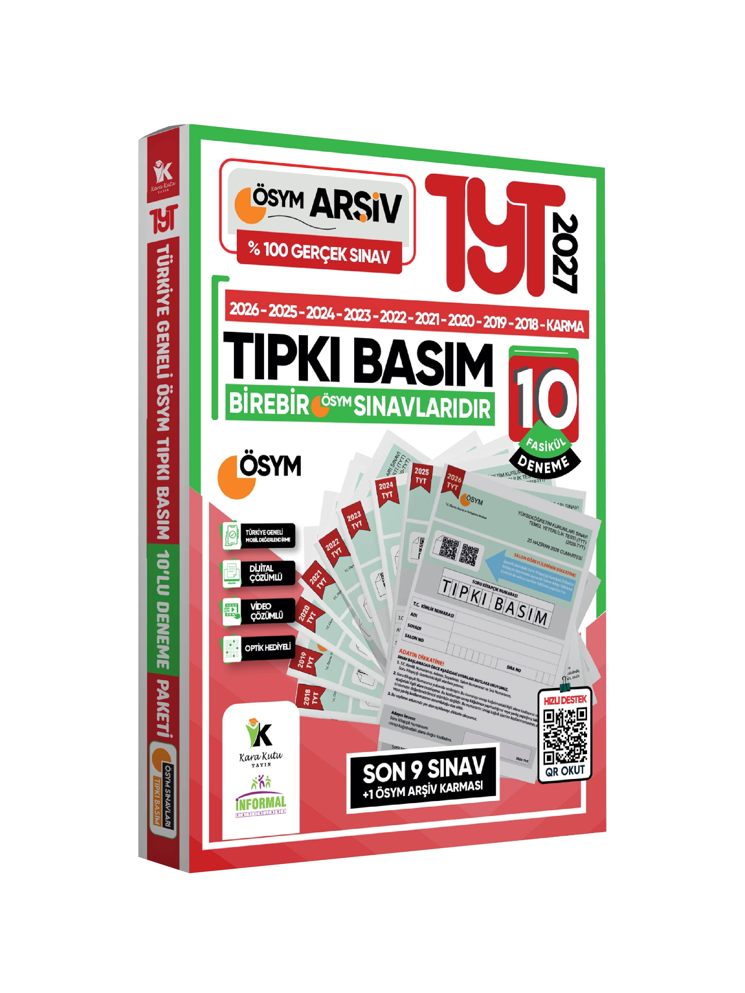 2027 YKS-TYT Ösym Çıkmış Soru 10lu Tıpkı Basım ve Kurumsal 9lu Özgün Paket Deneme Türkiye Geneli