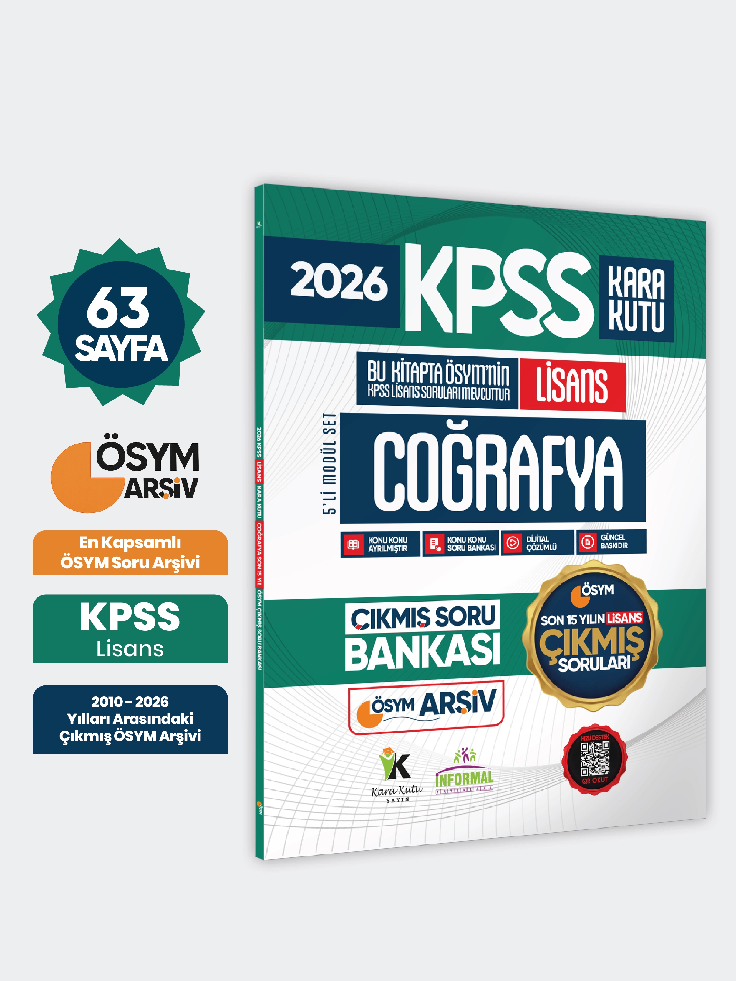 2026 FULLLisans KPSS Lisans Coğrafya Kara Kutu ÖSYM Çıkmış Soru Bankası Son 15 Yıl(Sadece Lisans)