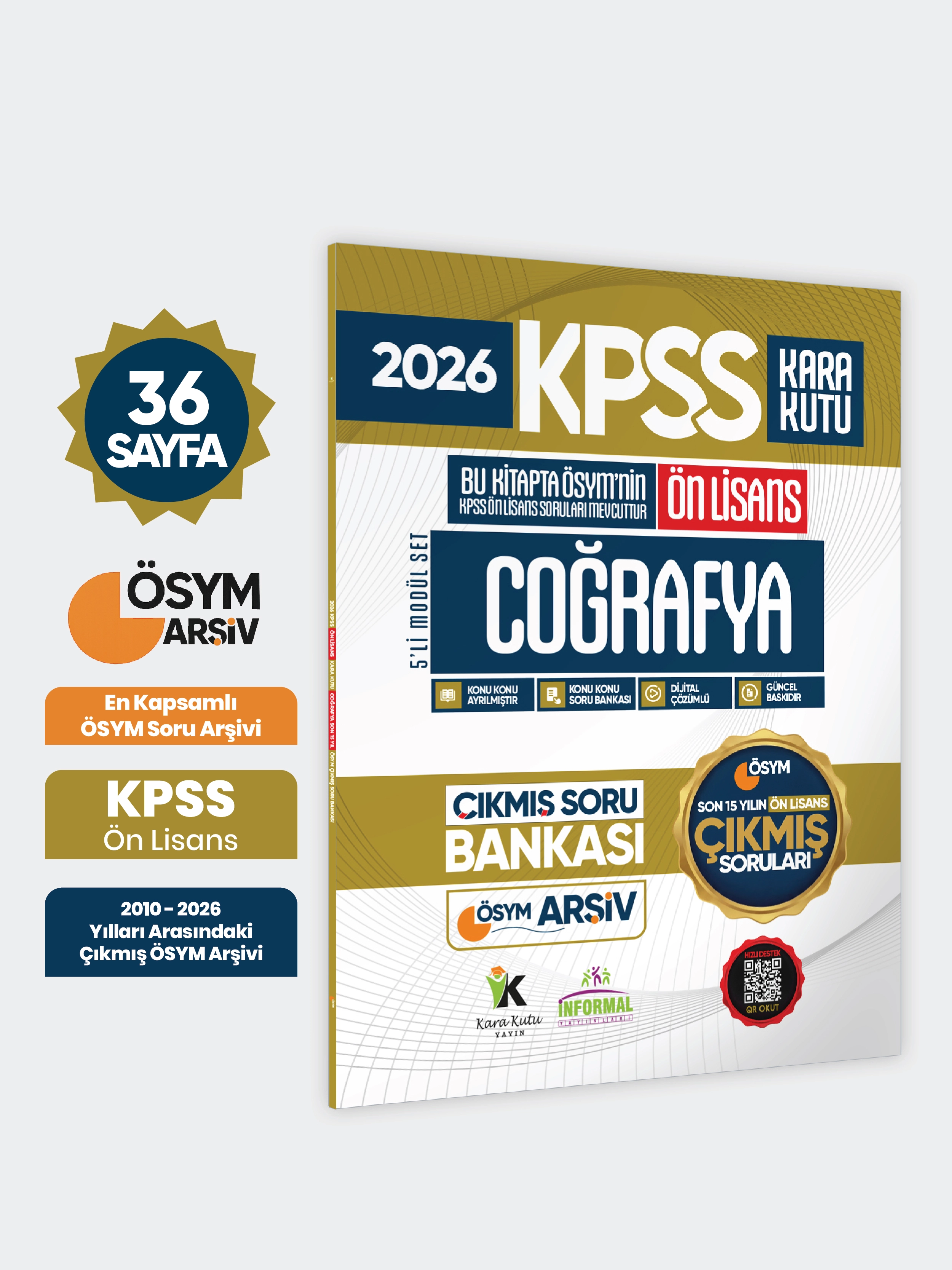 2026 FULLÖnLisans KPSS Coğrafya Kara Kutu ÖSYM Çıkmış Soru Bankası Son 15 Yıl (Sadece Ön Lisans)