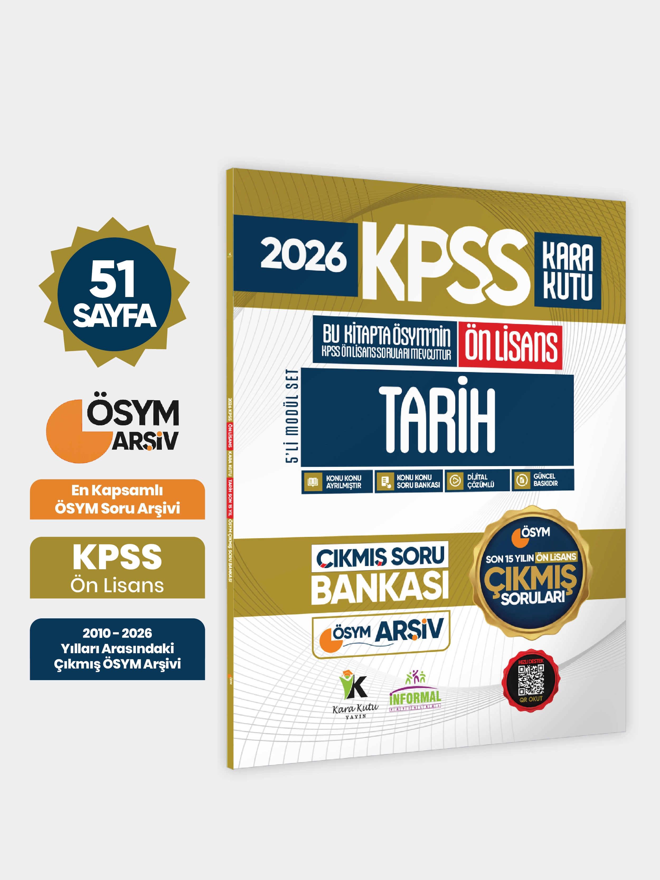 2026 FULLÖnLisans KPSS Tarih Kara Kutu ÖSYM Çıkmış Soru Bankası Son 15 Yıl (Sadece Ön Lisans)