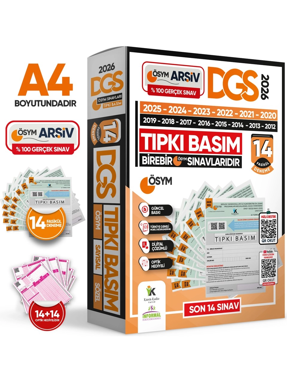 2026 DGS Çıkmış Soru Tıpkı Basım ÖSYM TAM Kitapçık SAY-SÖZ-TM 14lü