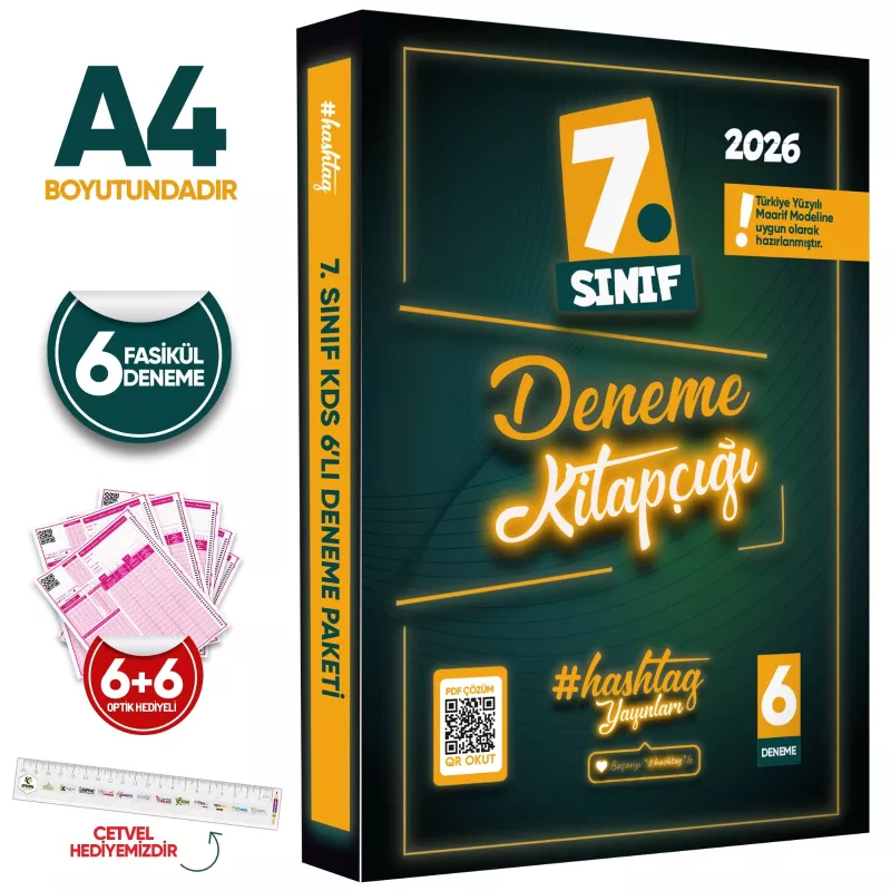 2026 7.Sınıf #hashtag Kazanım Değerlendirme Sınavı 6lı SARMAL