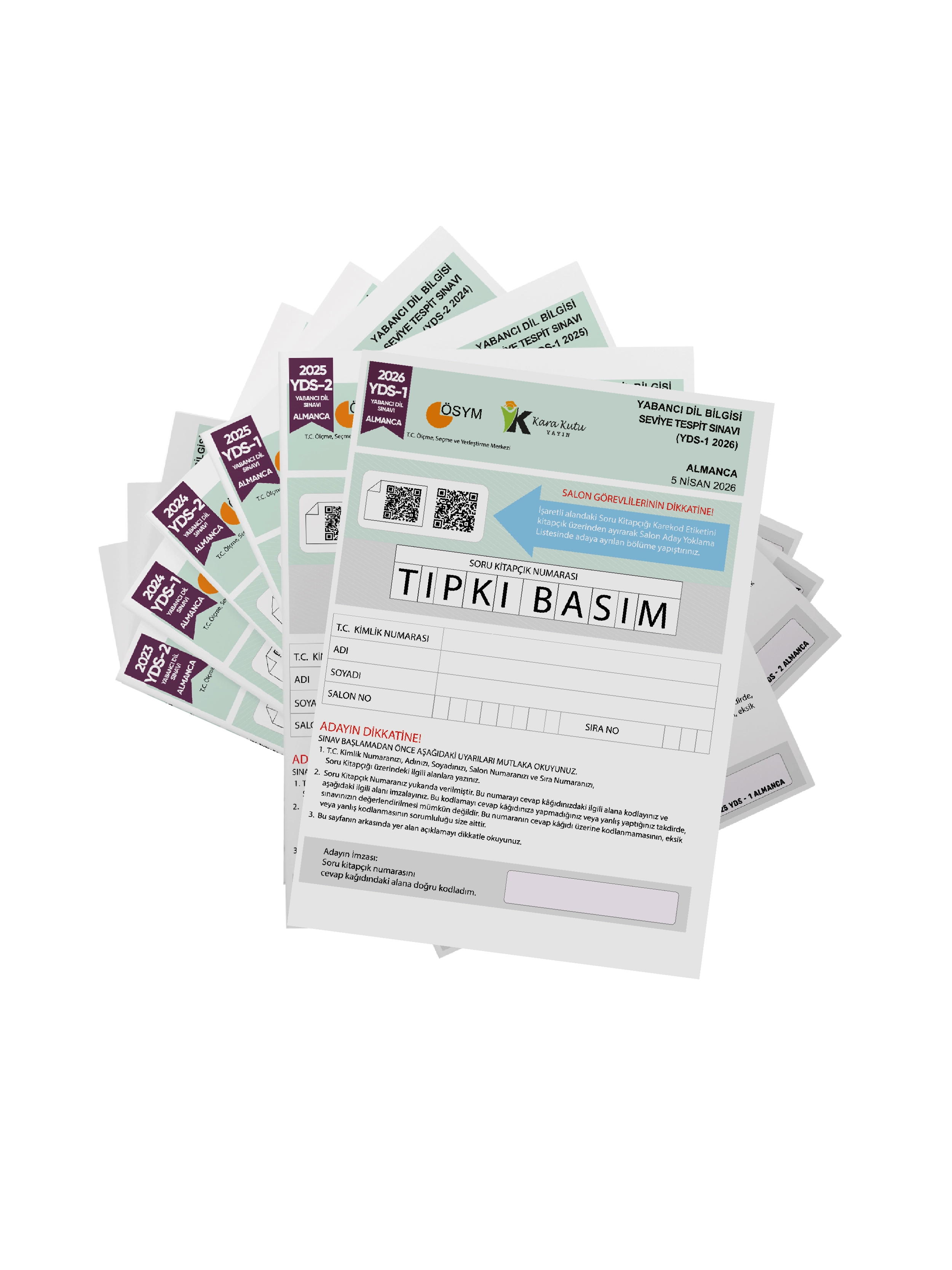 2026 YDS Almanca ÖSYM Tıpkı Basım Çıkmış Soru Deneme Paketi Dijital Çözümlü 6lı Fasikül SETİ