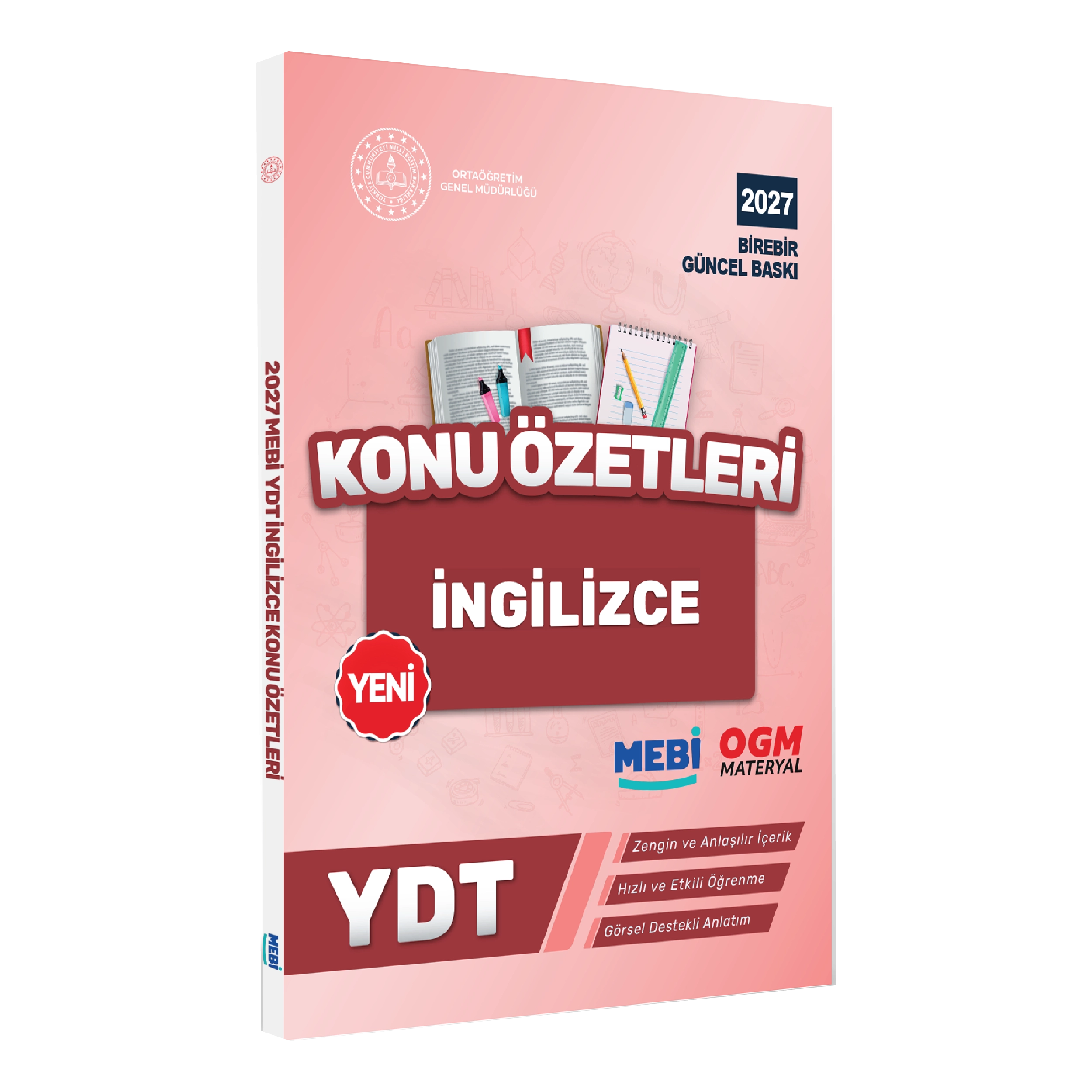 2027 YDT MEBİ-OGM İngilizce Pratik Konu Özet Kitabı RENKLİ A4 Boyut Görsel Destekli BASKI ÜCRETİ