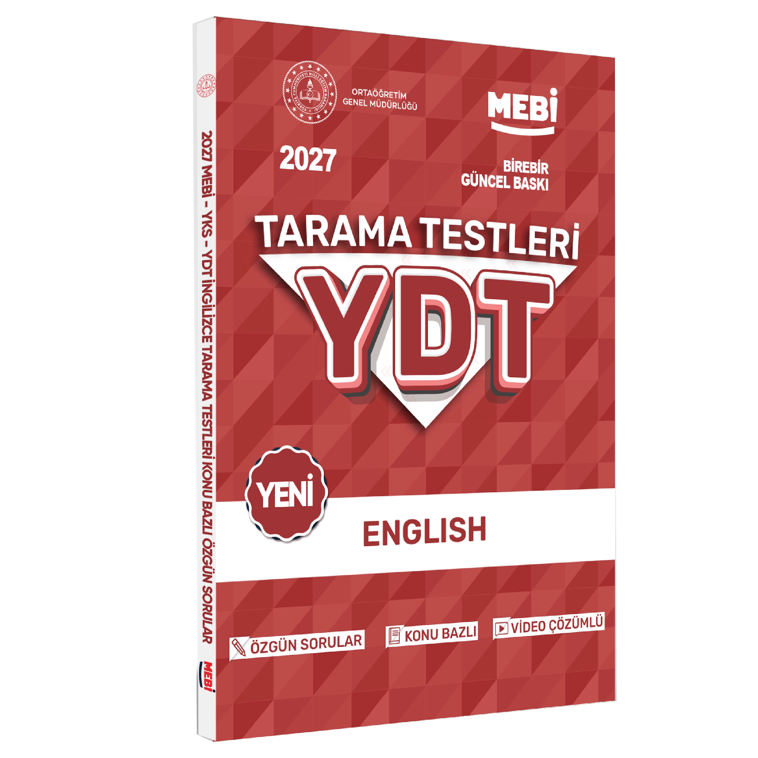2027 YKS-YDT MEBİ-OGM İngilizce Özgün Tarama Testleri Kitabı A4 Boyut Renkli Görsel BASKI ÜCRETİ