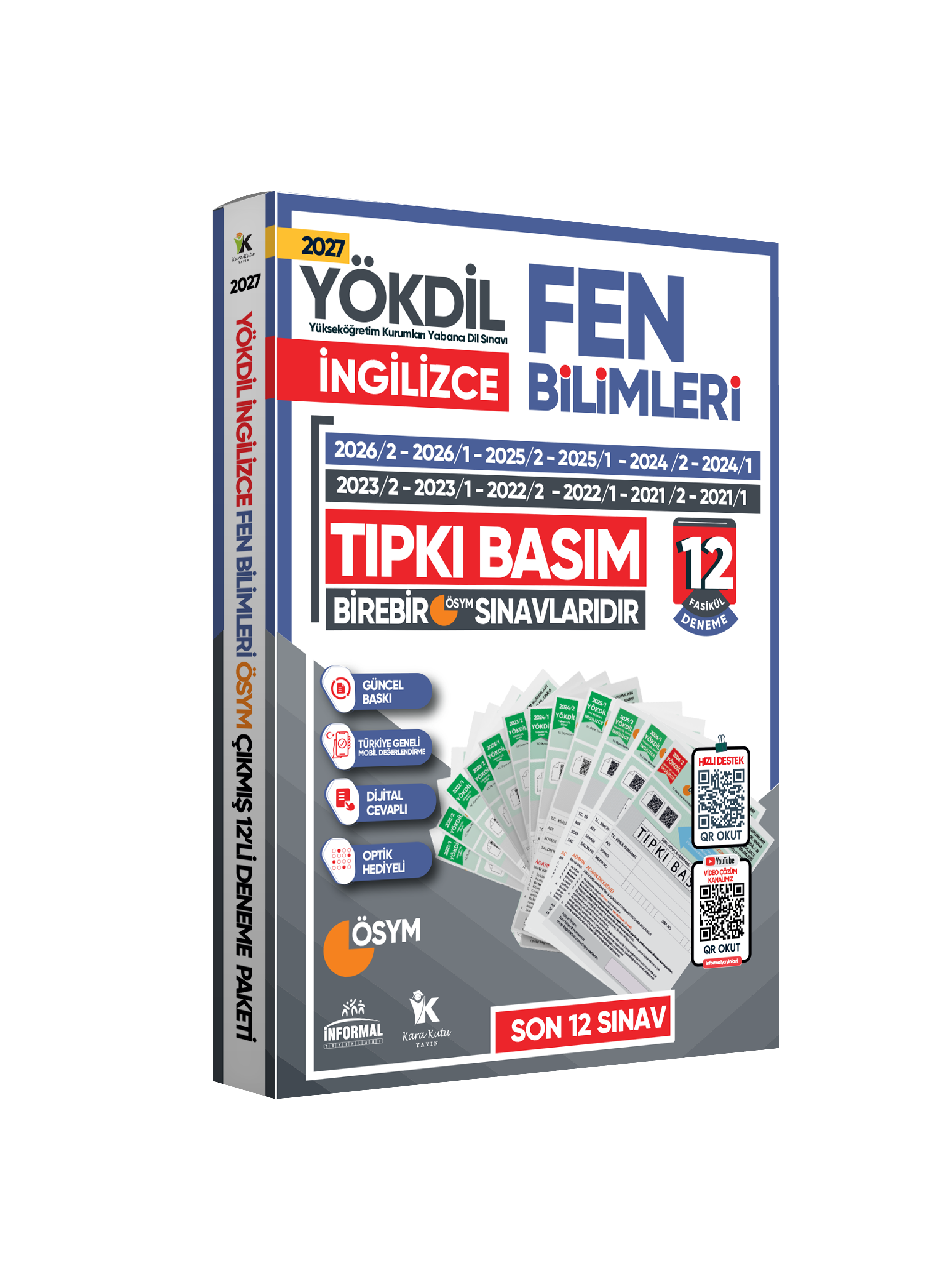 2027 YÖKDİL İngilizce FEN BİLİMLERİ ÖSYM Çıkmış Soru Tıpkı Basım Deneme Paketi 12li Türkiye Geneli