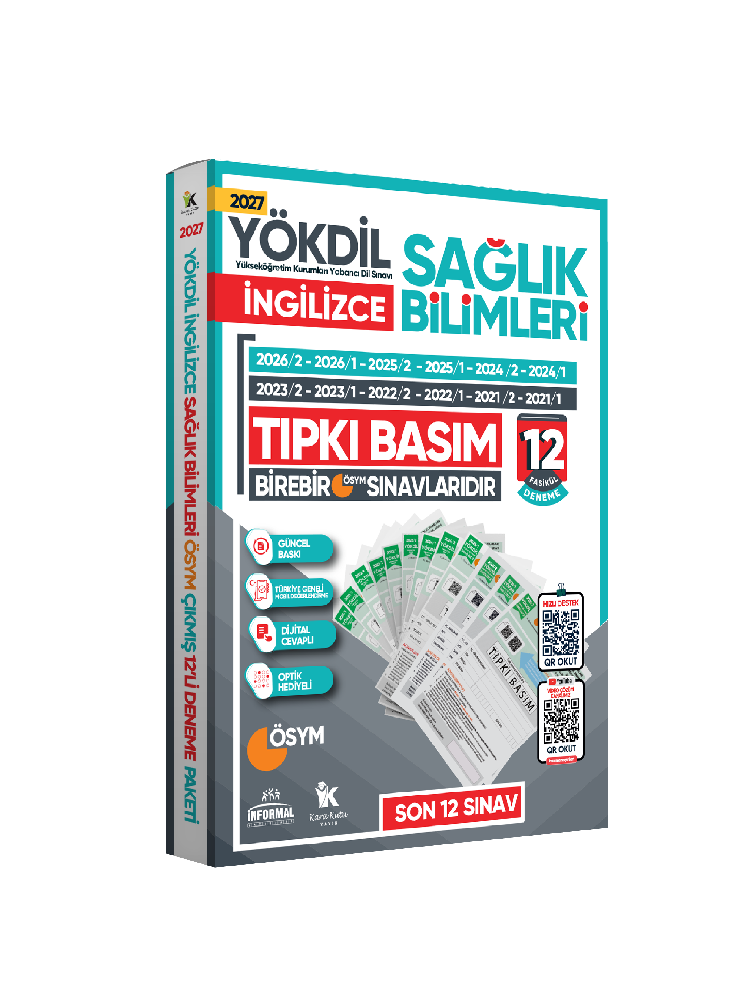 2027 YÖKDİL İngilizce SAĞLIK BİLİMLERİ ÖSYM Çıkmış Soru Tıpkı Basım Paket Deneme 12li Türkiye Geneli