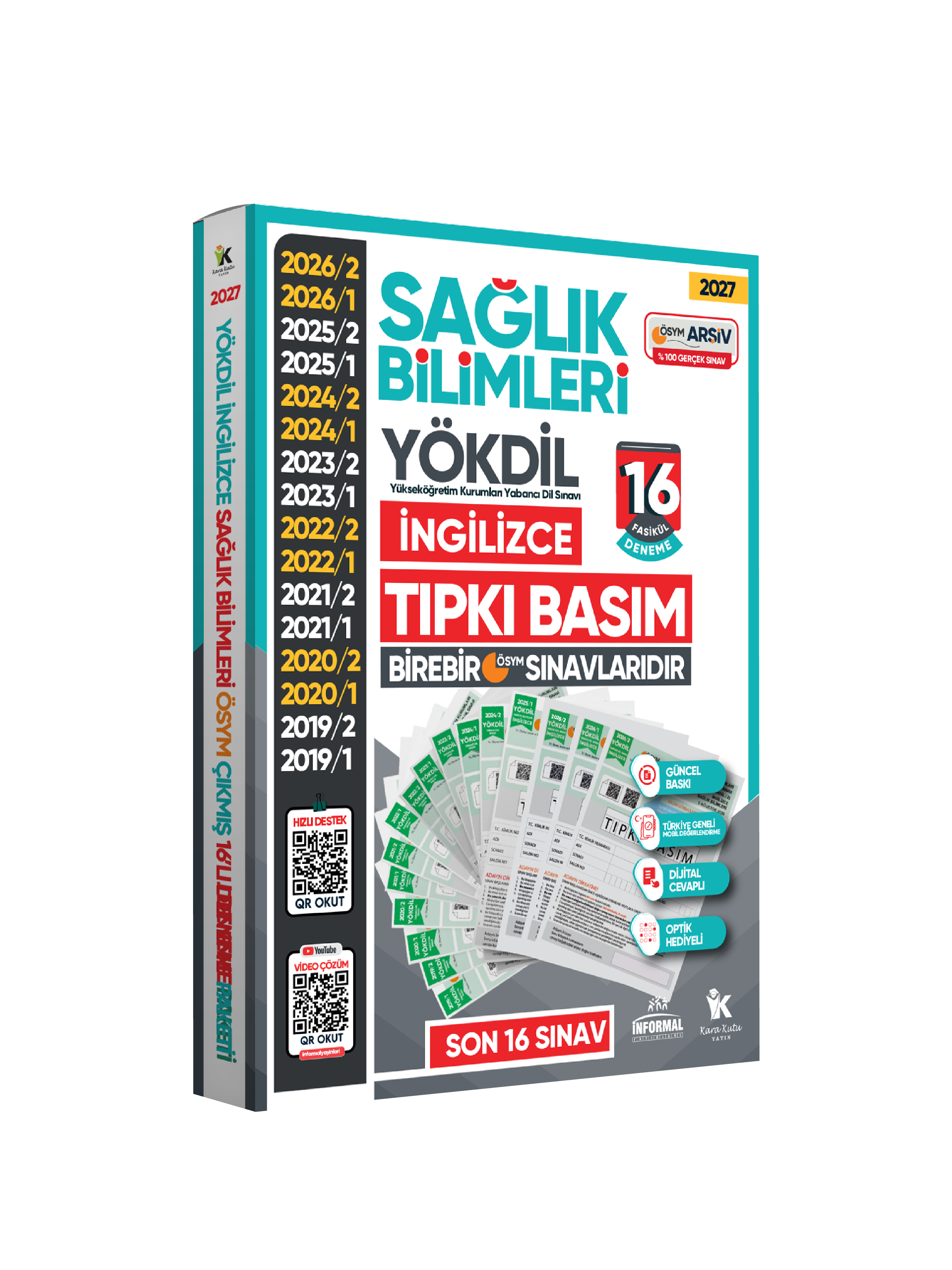 2027 YÖKDİL İngilizce SAĞLIK BİLİMLERİ ÖSYM Çıkmış Soru Tıpkı Basım Deneme Paketi 16li Türkiye Geneli