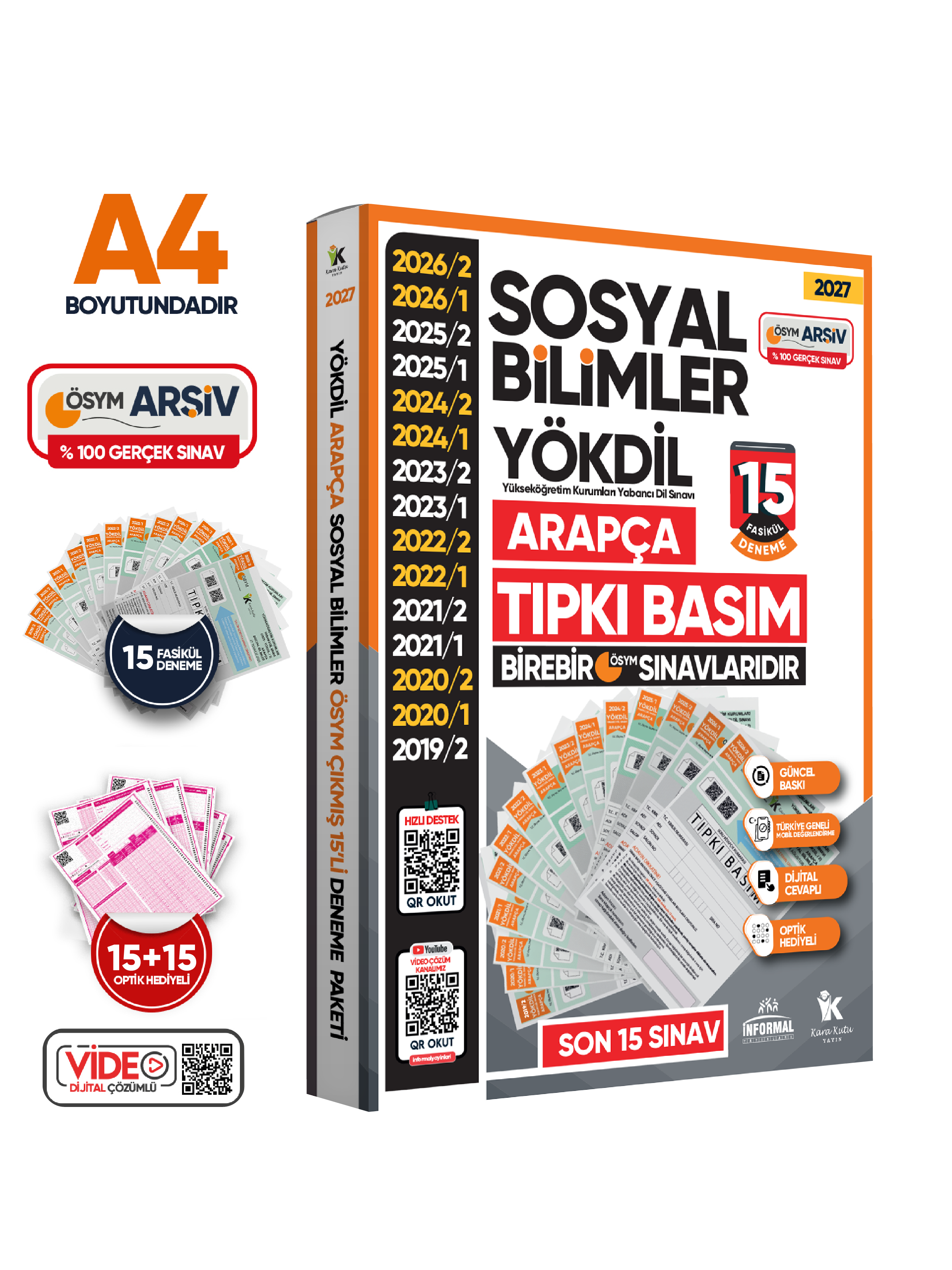 2027 YÖKDİL Arapça SOSYAL BİLİMLER ÖSYM Çıkmış Soru Tıpkı Basım 15li Deneme Paketi Türkiye Geneli