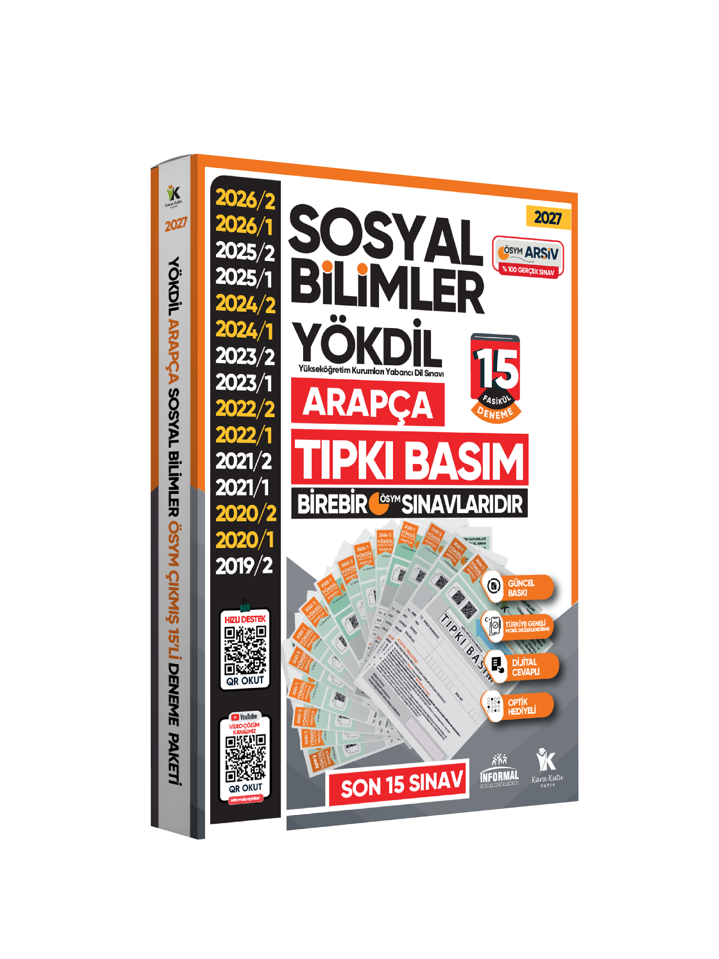 2027 YÖKDİL Arapça SOSYAL BİLİMLER ÖSYM Çıkmış Soru Tıpkı Basım 15li Deneme Paketi Türkiye Geneli