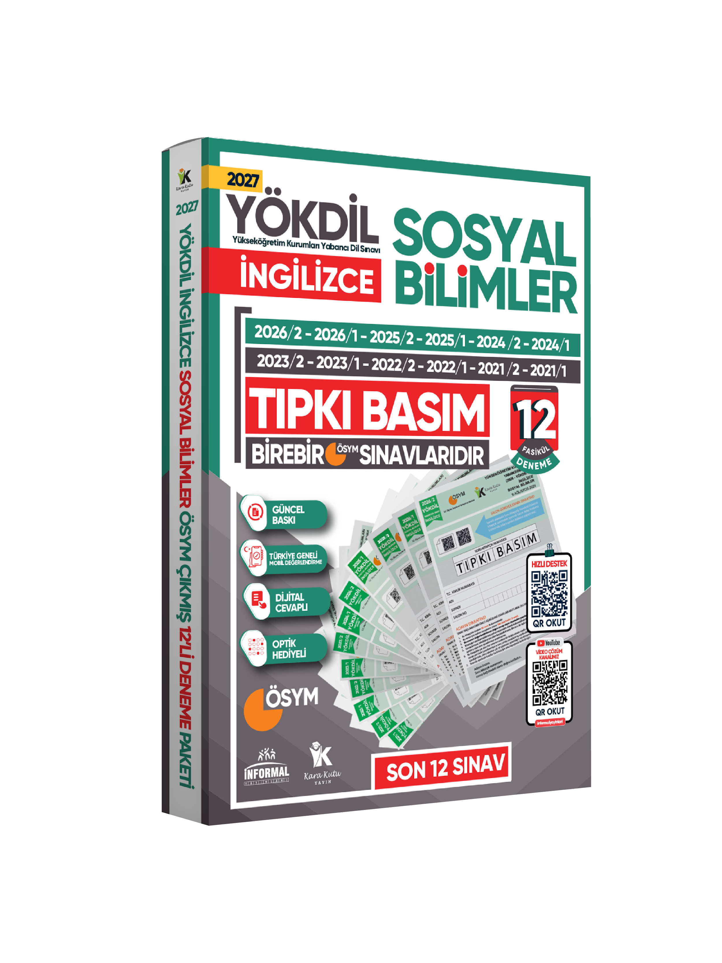 2027 YÖKDİL İngilizce SOSYAL BİLİMLER ÖSYM Çıkmış Soru Tıpkı Basım Deneme Paketi 12li Türkiye Geneli