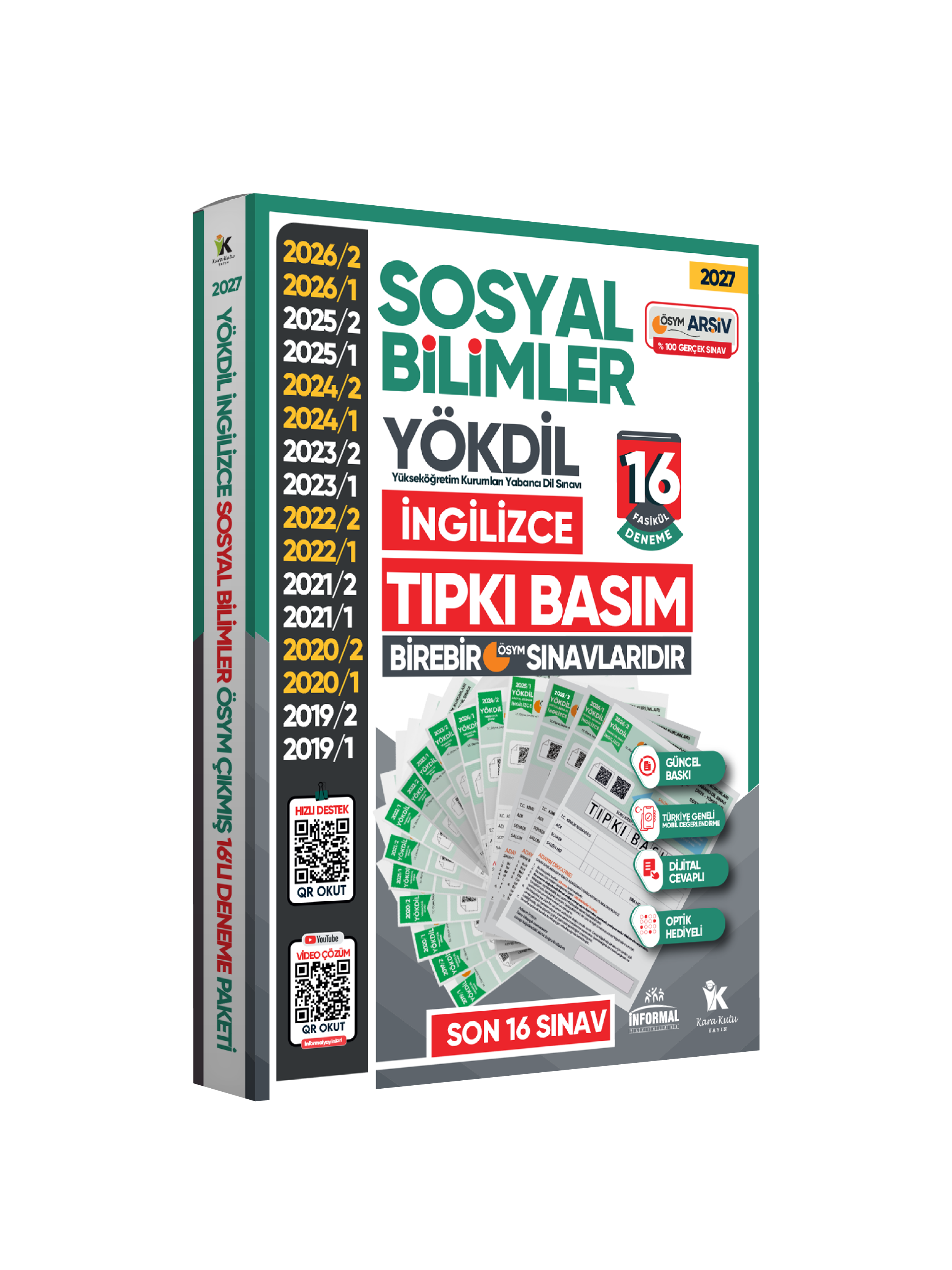 2027 YÖKDİL İngilizce SOSYAL BİLİMLER ÖSYM Çıkmış Soru Tıpkı Basım Deneme Paketi 16li Türkiye Geneli